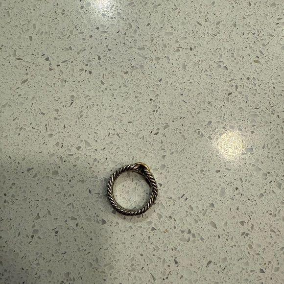 David Yurman Silver Twisted Rope Ring - Picture 3 of 4